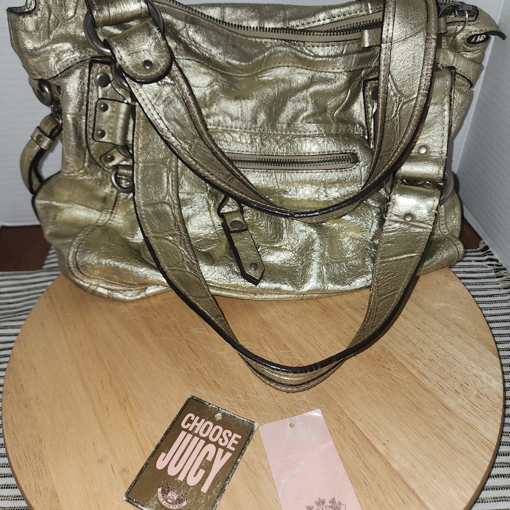 Juicy Couture Metallic Gold Shoulder Bag
